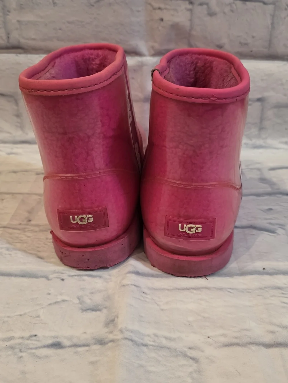 UGG Kids Pink Gloss Short Boots